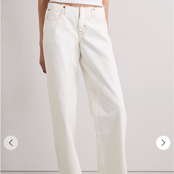 SLVRLAKEMica frayed low-rise wide-leg jeans